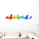 Rainbow Butterflies Wall Decal