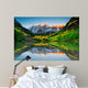 Sunrise at Maroon bells lake Wall Mural