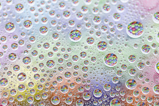 Waterdrops with Candy Refraction