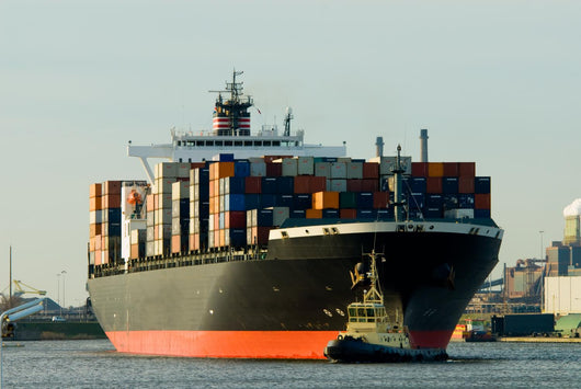 huge container ship Wall Mural
