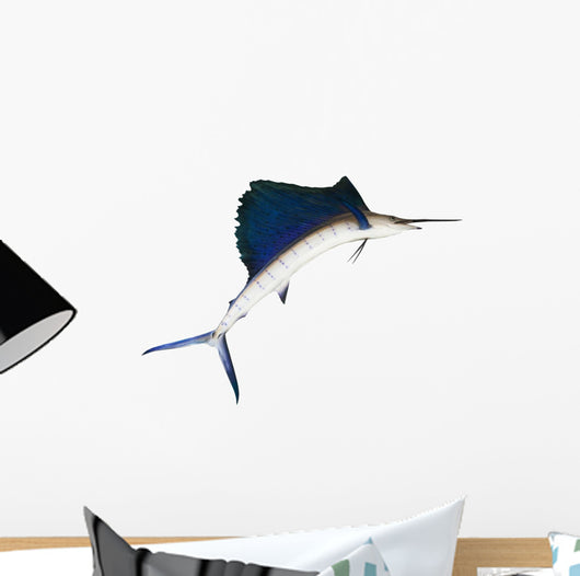 Sailfish Flying Midair White