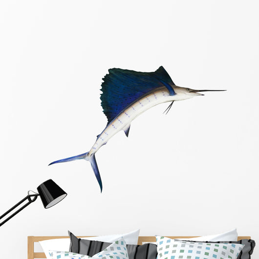 Sailfish Flying Midair White