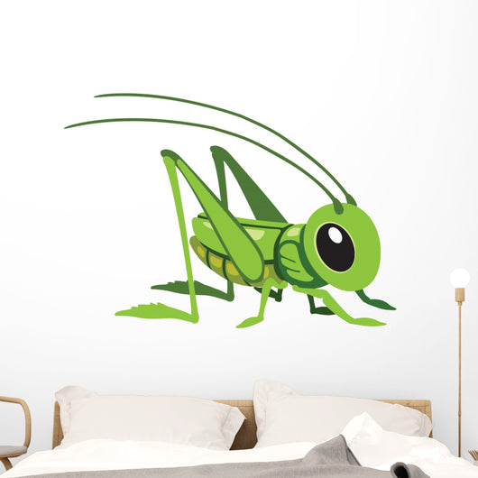 Cartoon Grasshopper Wall Decal