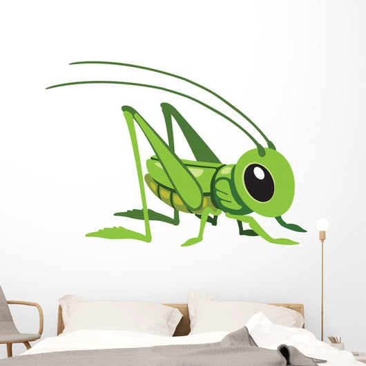 Cartoon Grasshopper Wall Decal