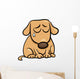 Sad Dog Cartoon Illustration Wall Decal