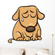 sad dog cartoon illustration Wall Decal