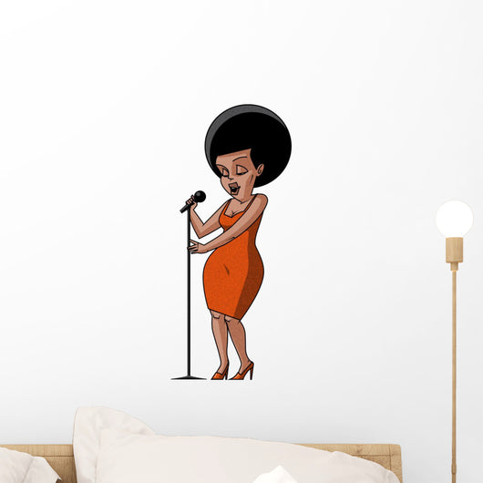 Woman singer Wall Mural