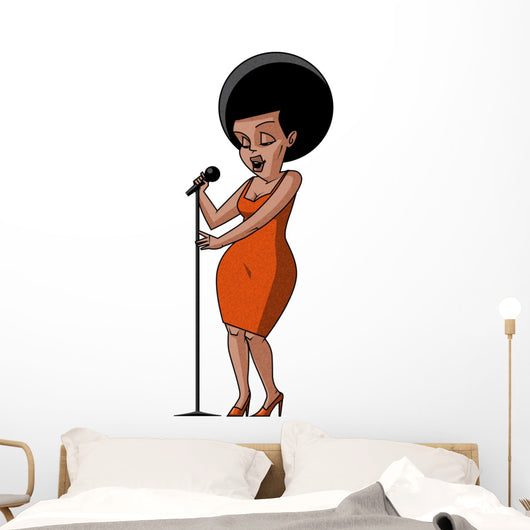 Woman singer Wall Mural