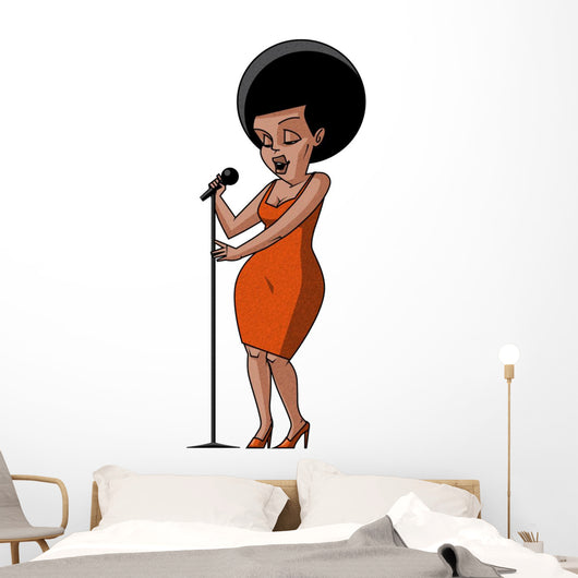 Woman singer Wall Mural
