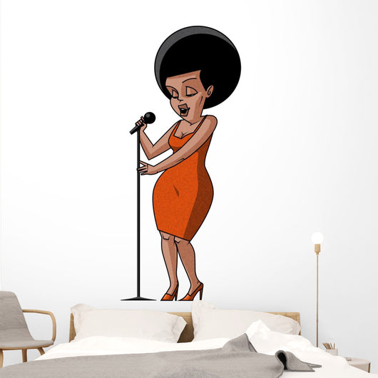 Woman singer Wall Mural