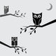 Vector image of an owls perched on branches Wall Decal