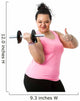 Overweight fitness girl doing thumbs up. Wall Decal