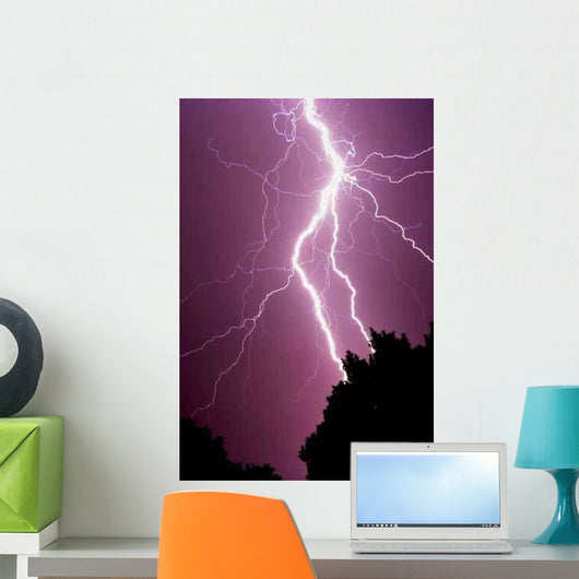 Vertical Lightning Strike Wall Decal
