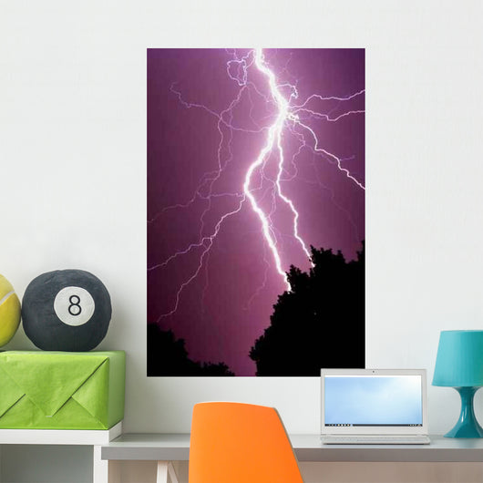 Vertical Lightning Strike Wall Decal