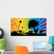 California Taxi Rainbow Wall Decal