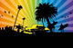 California Taxi Rainbow Wall Decal