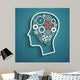 Human head silhouette Wall Mural
