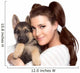 Cute Young Woman with a Puppy Dog Wall Decal