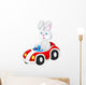 Rabbit Cartoon Driving Car