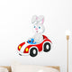 Rabbit Cartoon Driving Car