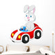 Rabbit Cartoon Driving Car