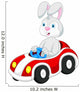 Rabbit Cartoon Driving Car