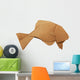 Origami Brown Vintage Fish Wall Decal