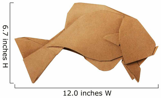 Origami Brown Vintage Fish Wall Decal