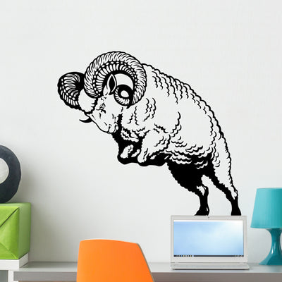 Ram Black White shown on a wall