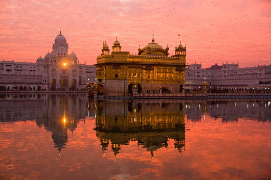 Sunset at Golden Temple, Amritsar, India. Wall Mural