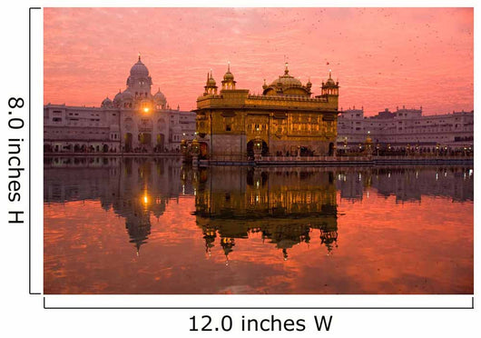 Sunset at Golden Temple, Amritsar, India. Wall Mural