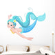 Cute Mermaid Swimming