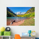 Maroon Bells and Lake in Fall Wall Mural