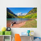 Maroon Bells and Lake in Fall Wall Mural
