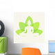 Silhouette of Buddha Sitting on a Lotus Flower Background Wall Decal