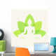 Silhouette of Buddha Sitting on a Lotus Flower Background Wall Decal