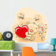 Bear with heart Wall Decal