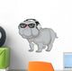 Cute English Bulldog Cartoon Wall Decal