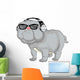 Cute English Bulldog Cartoon Wall Decal
