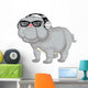 Cute English Bulldog Cartoon Wall Decal