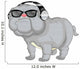 Cute English Bulldog Cartoon Wall Decal