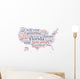 Usa Map Wall Decal