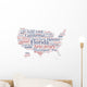 USA Map Wall Decal