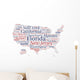 USA Map Wall Decal