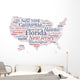 USA Map Wall Decal