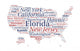USA Map Wall Decal