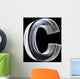 Letter C in Glass 3D Wall Mural
