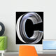 Letter C in Glass 3D Wall Mural