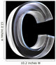 Letter C in Glass 3D Wall Mural