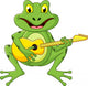 Frog Singing with Guitar Wall Decal
